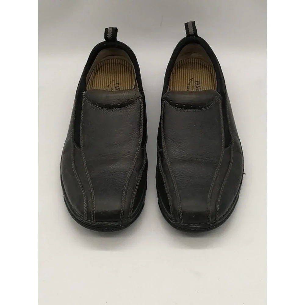 Eastland Loafer Mens Cormac Black 9.5 Leather Driving Shoe Stretch 7859-01